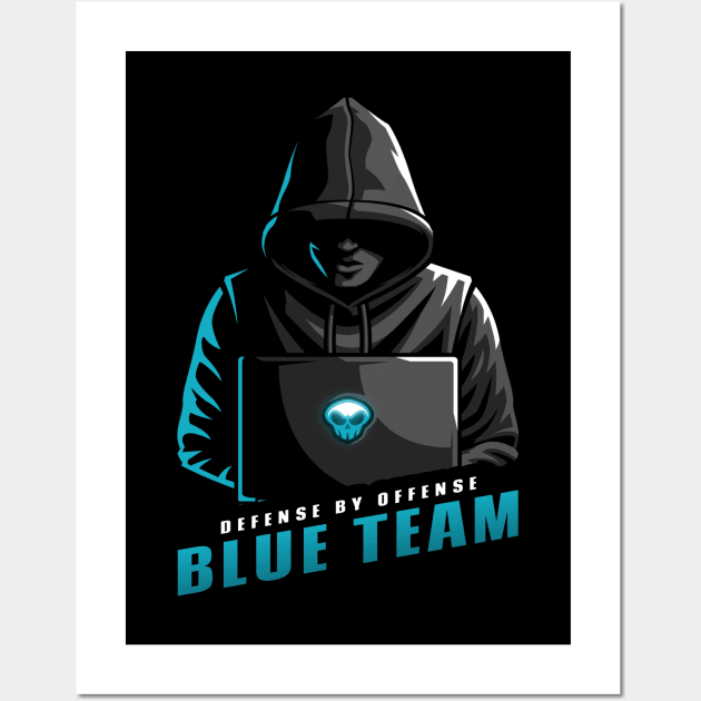 Blue Team | Hacker Design Wall Art by leo-jess